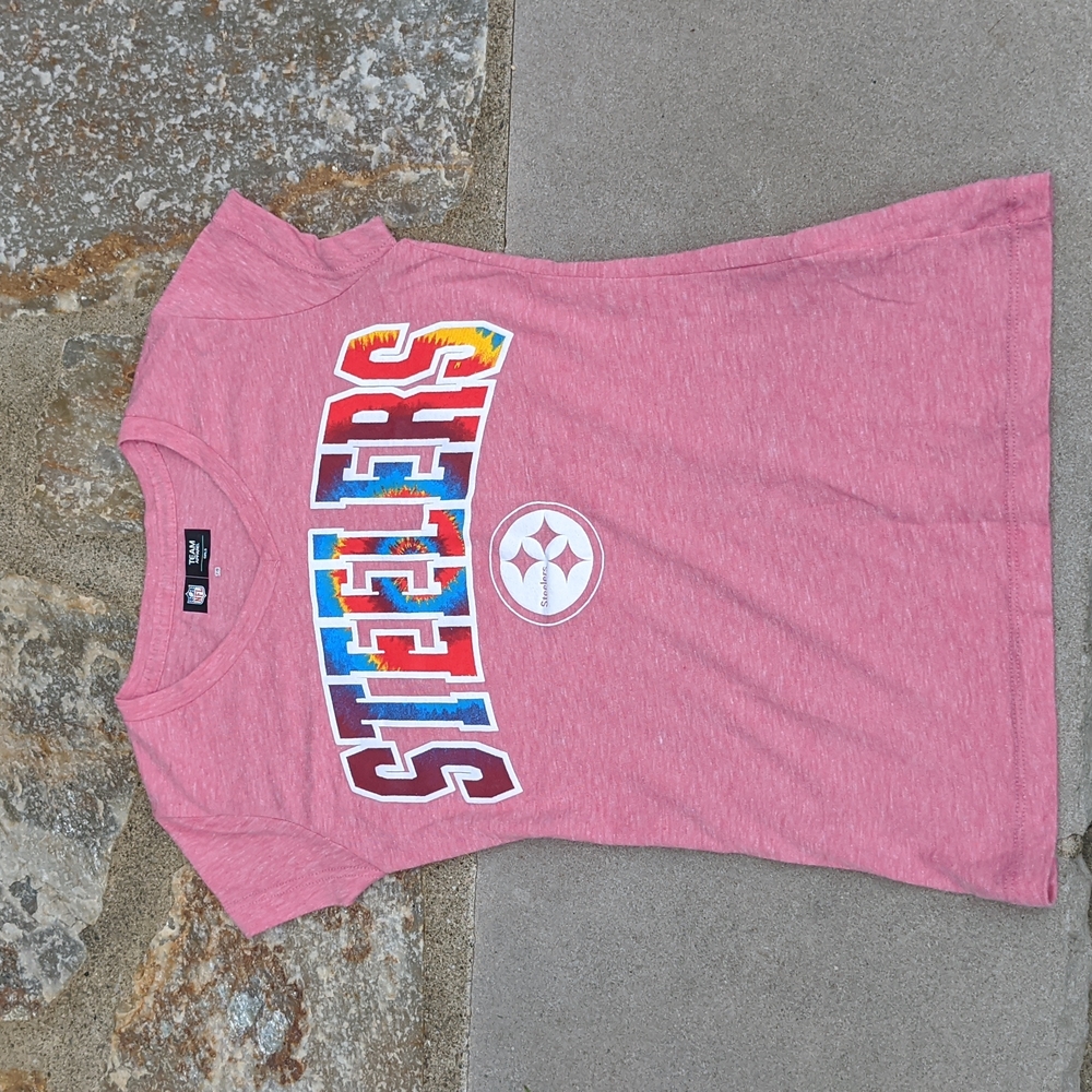 NFL PITTSBURGH STEELERS T-SHIRT SZ 7/8 GIRLS PINK